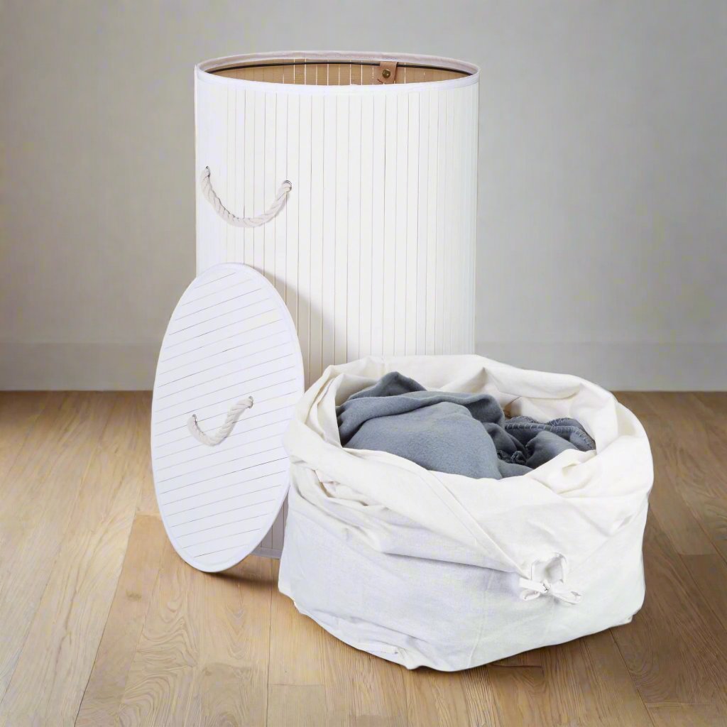 BambooLaundryBasket™ - Blanc - RangeMalin
