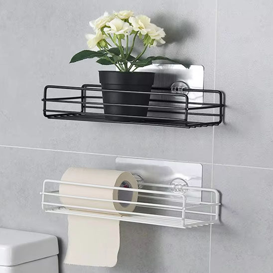 Étagère mural salle de bain en fer antirouille, résistante à l’humidité