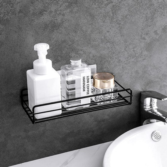 Étagère mural salle de bain à un niveau, rangement pratique et compact
