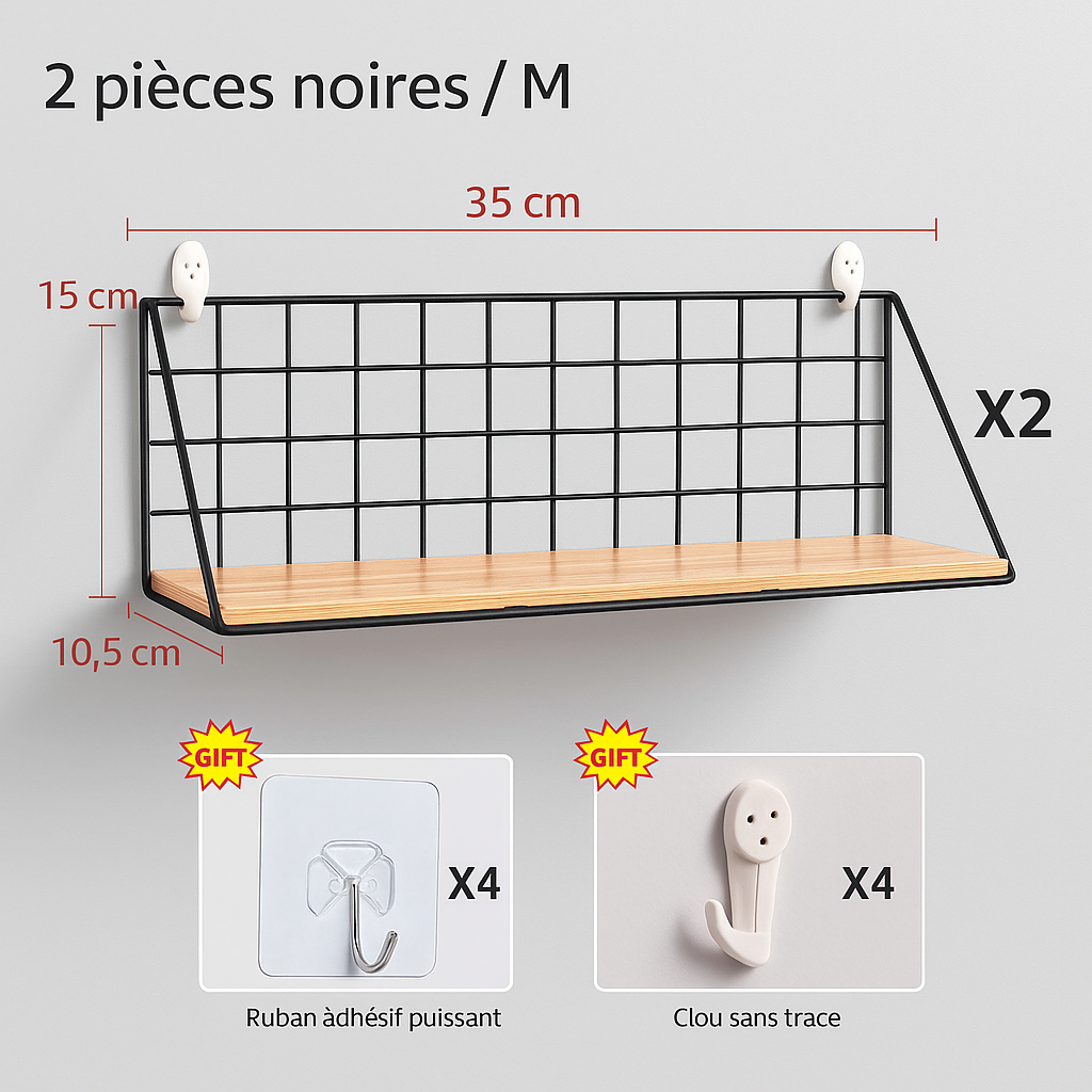 Étagère salle de bain murale éco-friendly et respectueuse de l’environnement