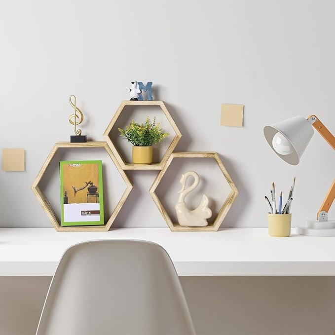 HexagonWallDecorative™ - Jaune Clair - RangeMalin