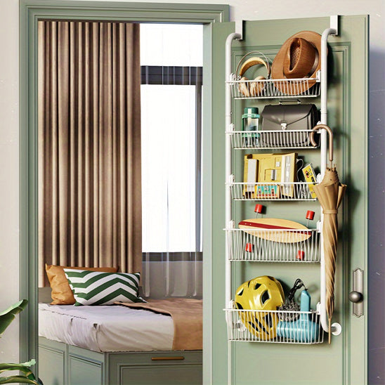 Étagère murale de salle de bain sans perçage à suspendre derrière la porte