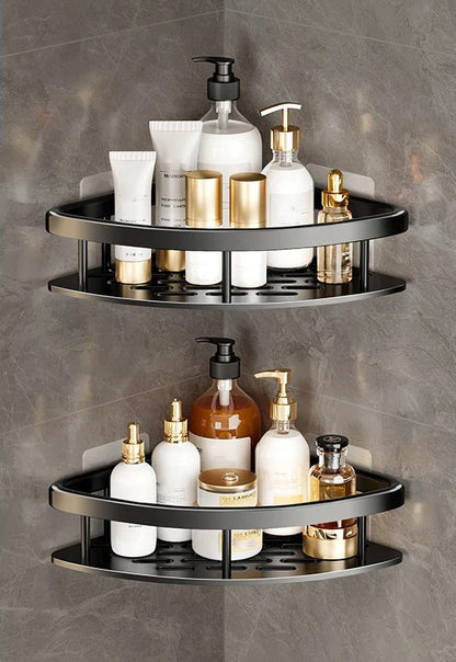 Etagère murale de salle de bain deux étages gain de place