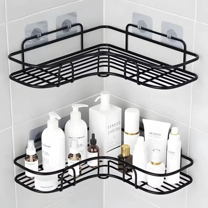 Étagère murale salle de bain d’angle 90° pour gagner de la place