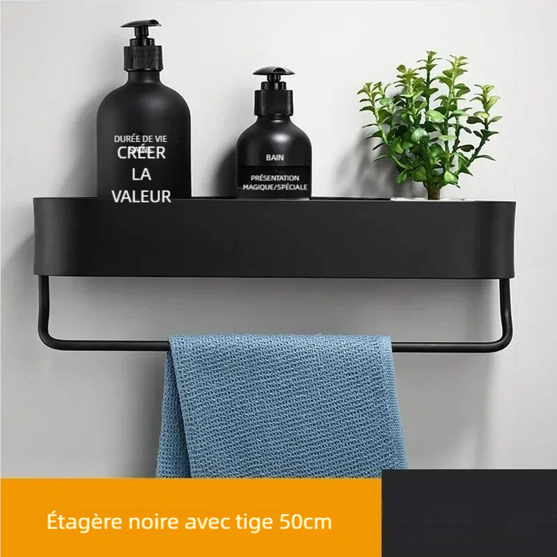Étagere murale salle de bain facile à installer avec kit de fixation inclus