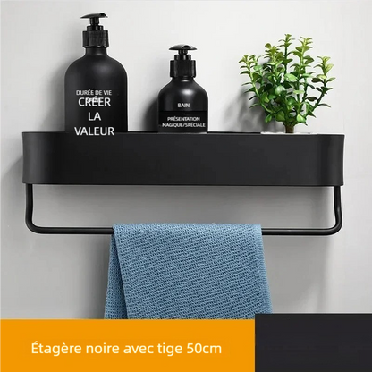 Étagere murale salle de bain facile à installer avec kit de fixation inclus
