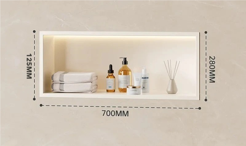 Étagère salle de bain murale en inox anticorrosion – rangement durable