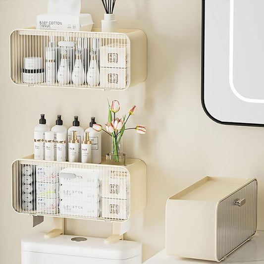 Étagère salle de bain murale résistante à l’humidité avec protection des produits.