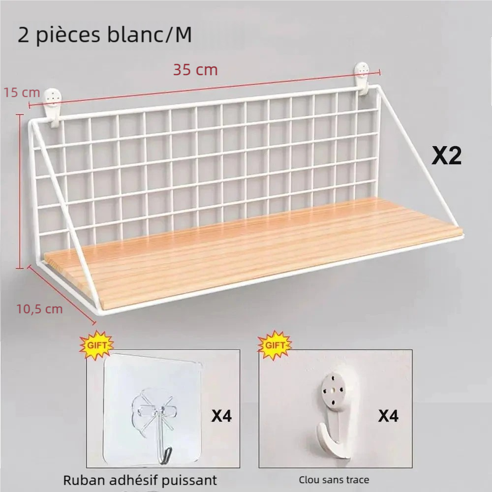 Étagère salle de bain murale pouvant servir de bibliothèque murale