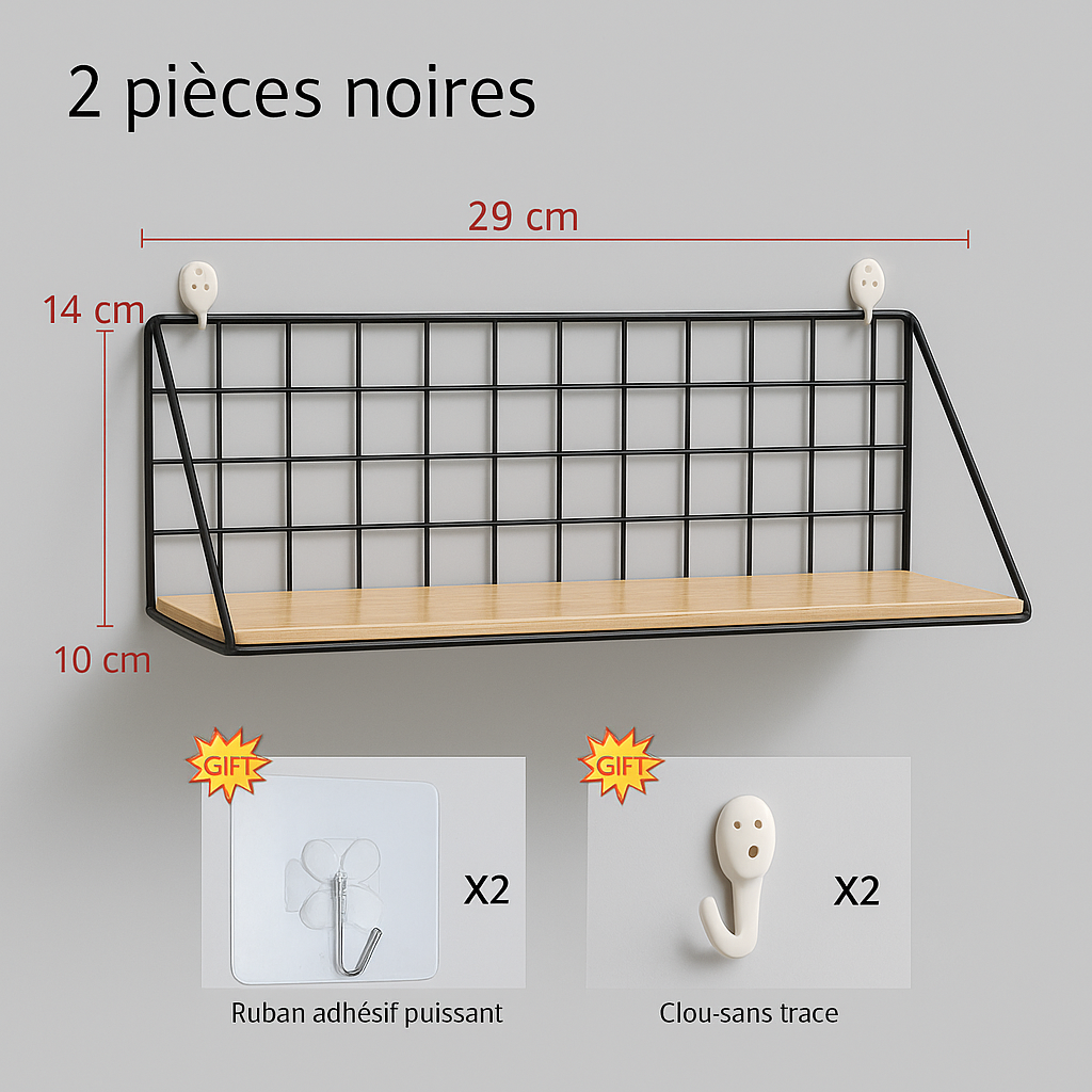 Étagère salle de bain murale au style minimaliste et épuré