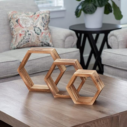 HexagonWallDecorative™ - Marron - RangeMalin