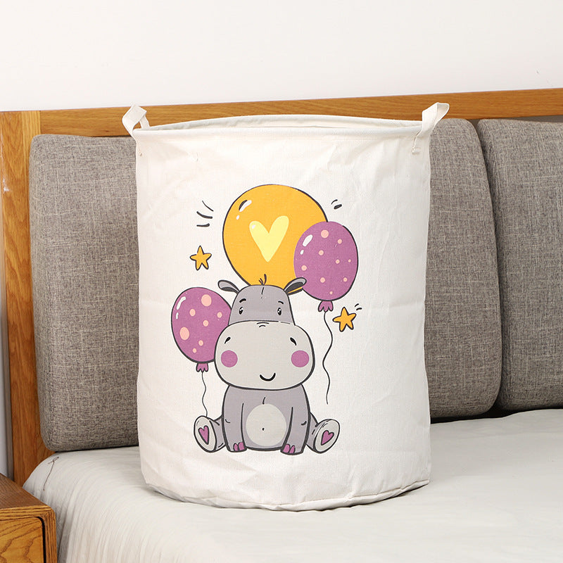 Panier à linge motif cheval de mer ballon, rangement adorable pour enfants.