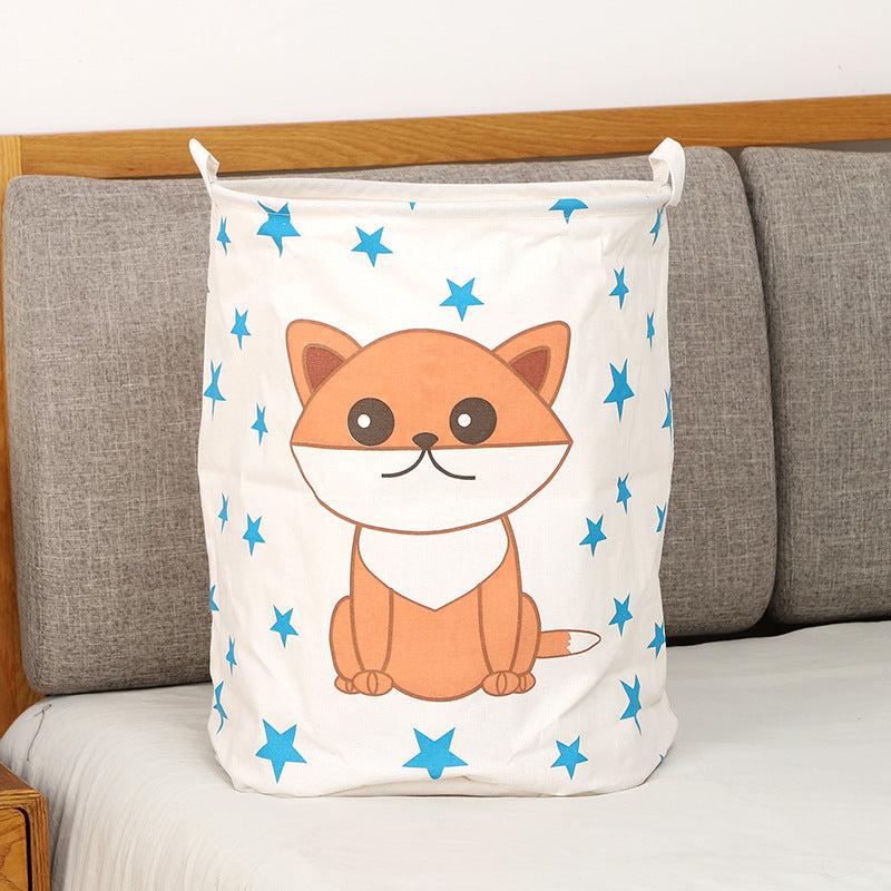 Panier à linge motif chien WangWang, pliable et léger.