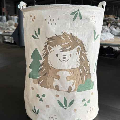 Panier à linge hérisson nouveau modèle, pliable et doux.