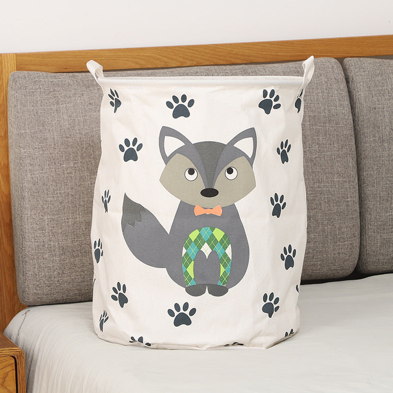 Panier à linge renard Monsieur Fox, style chic et mignon.