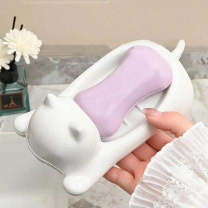 Porte-savon ludique adapté aux enfants, favorise l’autonomie dans la salle de bain.

