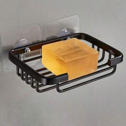 Porte savon douche noir mat, finition luxe pour salle de bain moderne