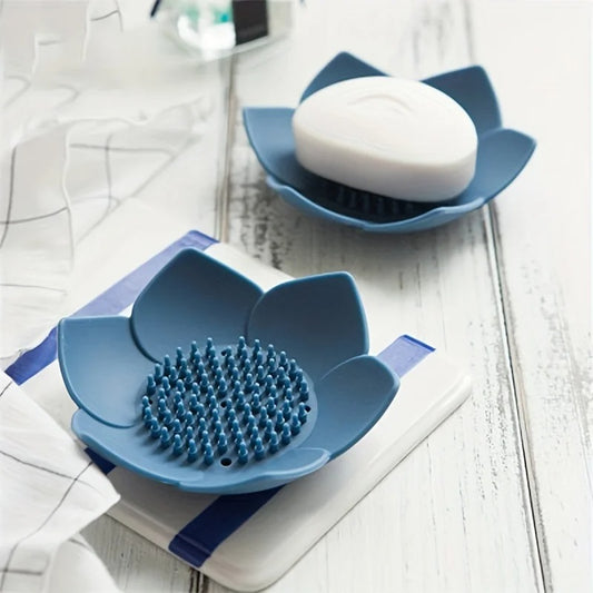 Porte savon lotus avec drainage rapide, garde le savon sec plus longtemps