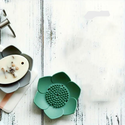 Porte-savon pétales de lotus avec ventilation anti-moisissure