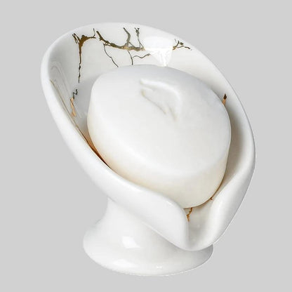 Porte-savon pour douche blanc à design minimaliste