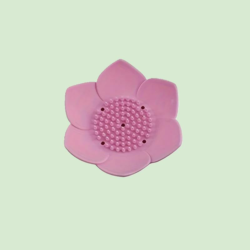 Porte savon rose en fleur, design élégant et pratique