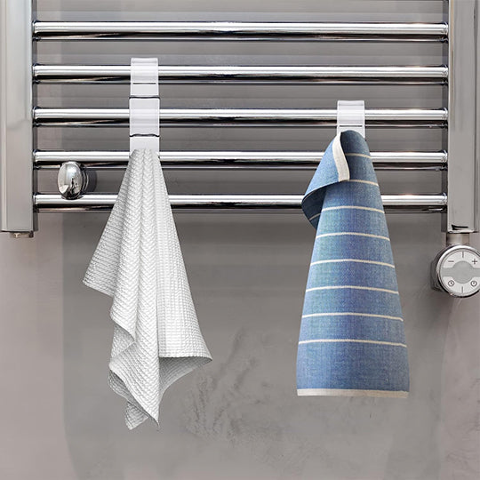 Crochet double pratique porte-serviette pour salle de bain chauffée