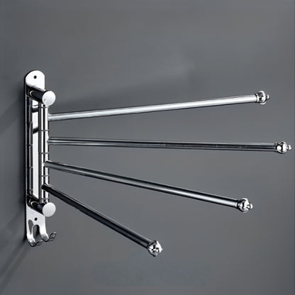 Modèle 4 bras mobiles pour suspendre plusieurs serviettes dans la salle de bain