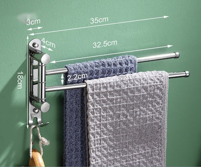 Petit porte serviette salle de bain 2 branches – idéal pour les petits espaces