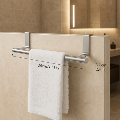 Porte-serviettes 36 cm en inox pour salle de bain design et moderne