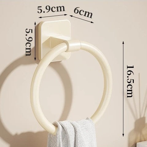 Porte-serviettes pratique pour salle de bain, sans perçage ni vis.