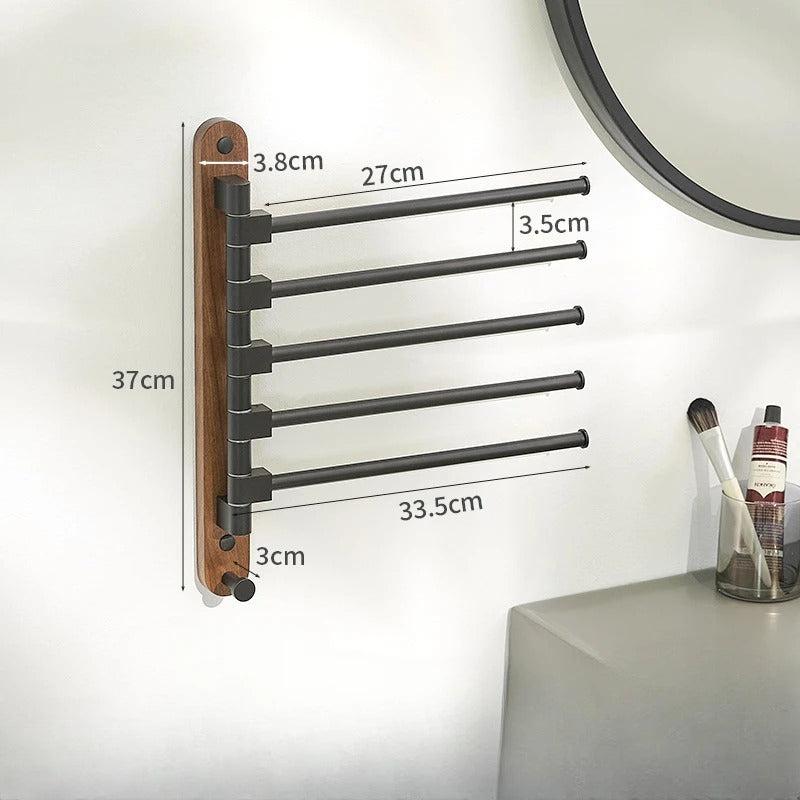 Bras rotatifs à 180 degrés pour une meilleure ventilation des serviettes