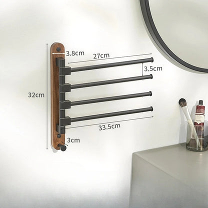 Barres avec rainures pour éviter que les serviettes ne tombent